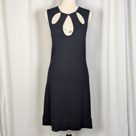 Y2K Cache Sleeveless Jersey Knit Sheath Dress with Cutouts Black Size M - Picture 14 of 14